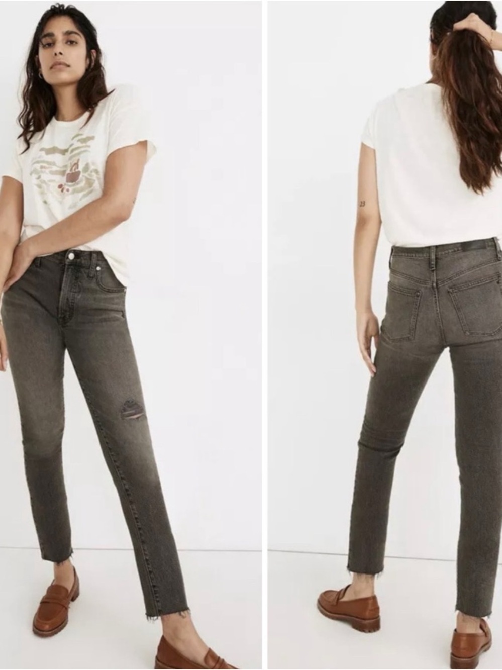 MADEWELL The Perfect Vintage Distressed Jean in Cosner Wash